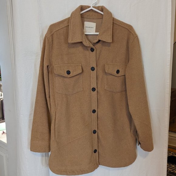Tan Shacket / button down jacket - Picture 6 of 6